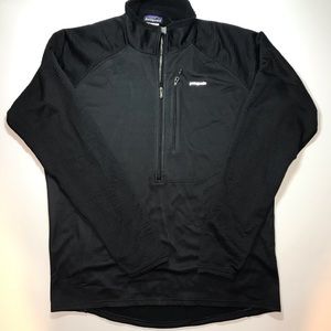 Patagonia Mens 1/4 zip Light Pullover Black